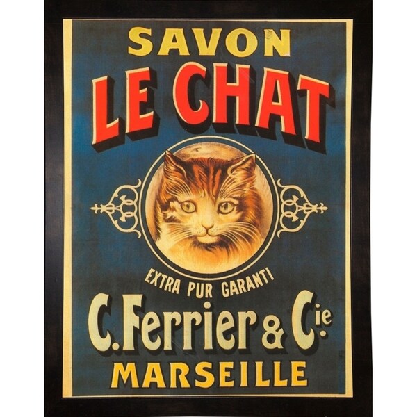 Savon Le Chat-VINAPP114455 Print 15"x11.5" by Vintage Apple Collection