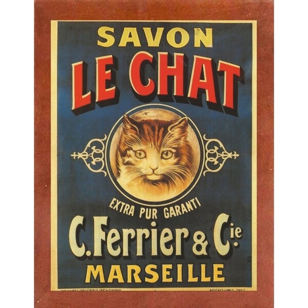 Savon Le Chat-VINAPP114455 Print 15"x11.5" by Vintage Apple Collection