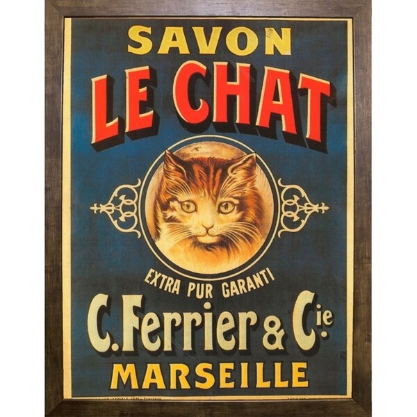 Savon Le Chat-VINAPP114455 Print 15"x11.5" by Vintage Apple Collection