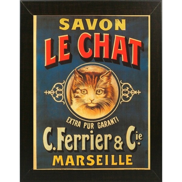 Savon Le Chat-VINAPP114455 Print 15"x11.5" by Vintage Apple Collection