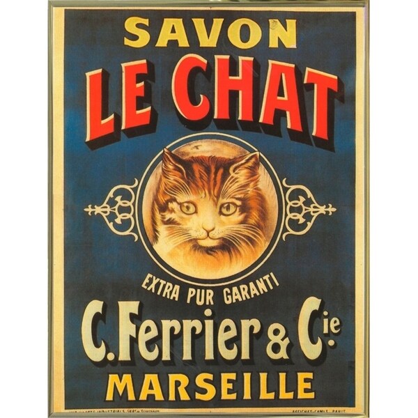 Savon Le Chat-VINAPP114455 Print 15"x11.5" by Vintage Apple Collection