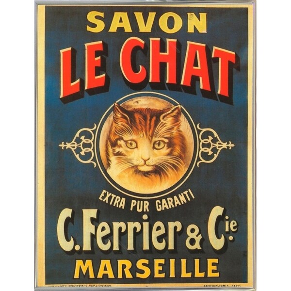 Savon Le Chat-VINAPP114455 Print 15"x11.5" by Vintage Apple Collection