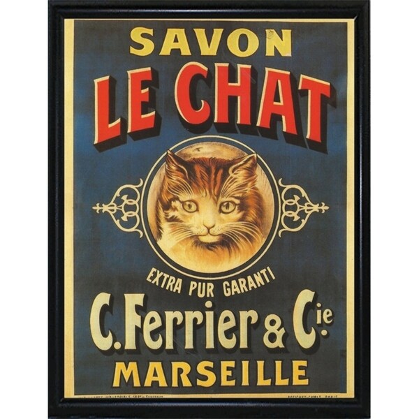 Savon Le Chat-VINAPP114455 Print 15"x11.5" by Vintage Apple Collection