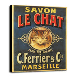 Savon Le Chat-VINAPP114455 Print 15"x11.5" by Vintage Apple Collection