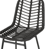 Sawtelle Outdoor Wicker Barstools (Set of 4) by Christopher Knight Home