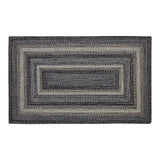 Sawyer Mill Black White Jute Rug Rect w/ Pad 36x60