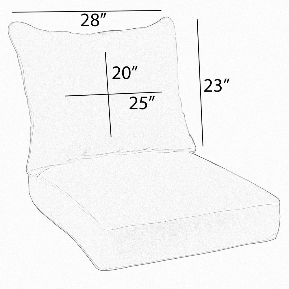 Sawyer Sunbrella Beige Indoor/ Outdoor Chair Cushion and Pillow Set