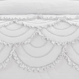 DESIGN STUDIO Scallop Ruffle Garment Washed Soft Solid Quilt Set