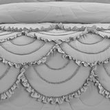 DESIGN STUDIO Scallop Ruffle Garment Washed Soft Solid Quilt Set