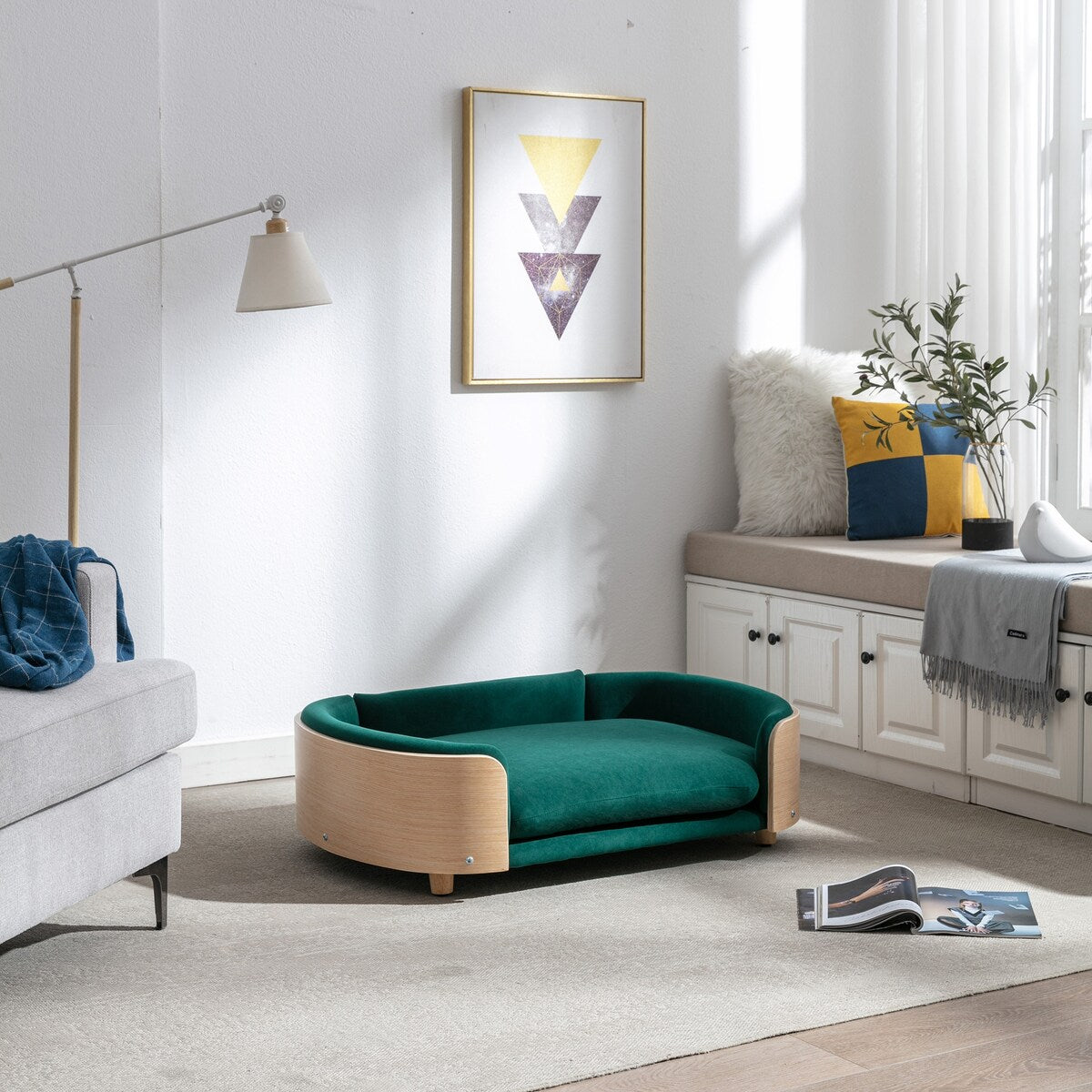 Scandinavian style Elevated Dog Bed Pet Sofa