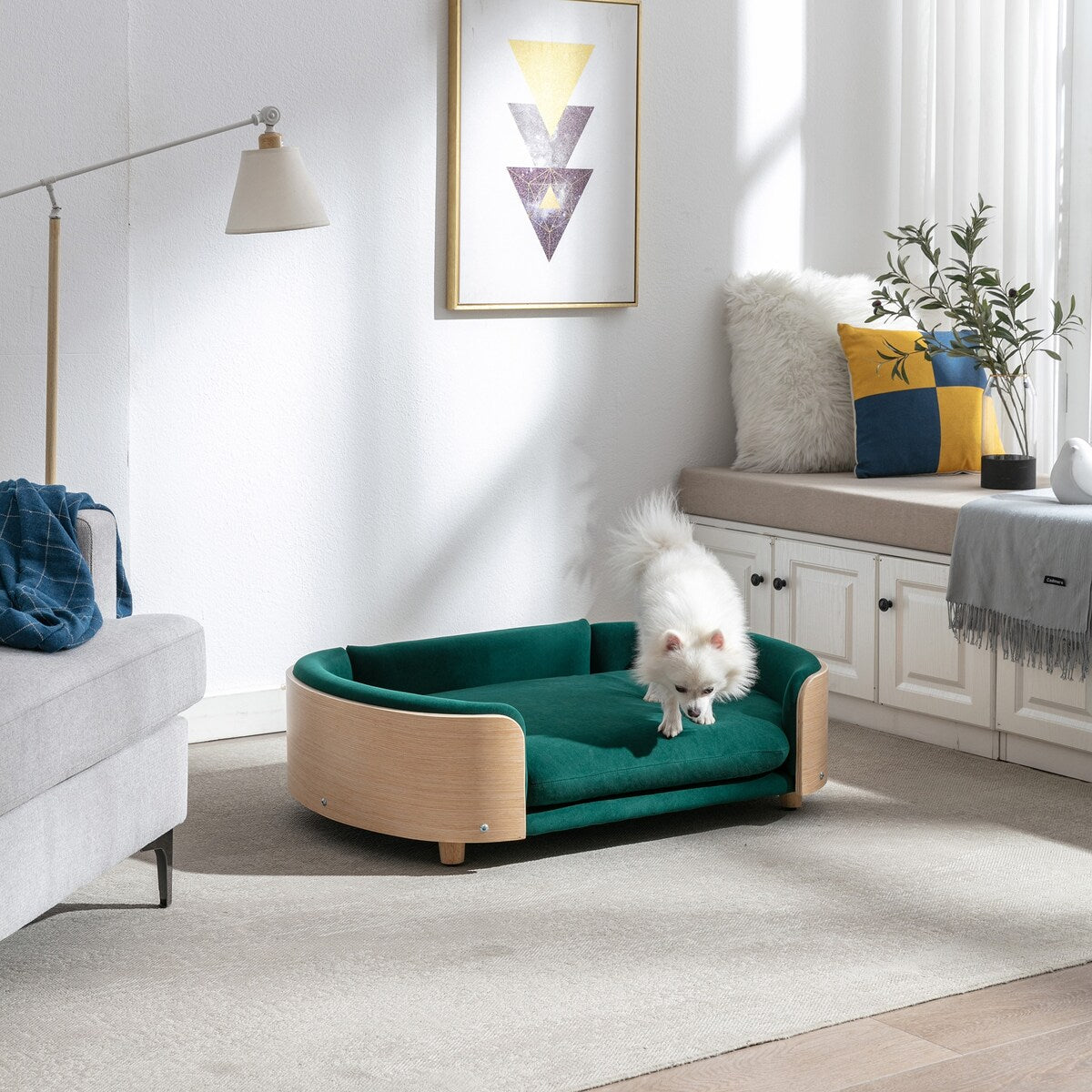 Scandinavian style Elevated Dog Bed Pet Sofa