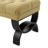 Scarlette Tufted Fabric Ottoman Bench by Christopher Knight Home - 41.00" L x 17.25" W x 16.75" H