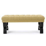 Scarlette Tufted Fabric Ottoman Bench by Christopher Knight Home - 41.00" L x 17.25" W x 16.75" H