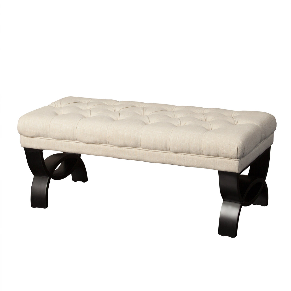 Scarlette Tufted Fabric Ottoman Bench by Christopher Knight Home - 41.00" L x 17.25" W x 16.75" H
