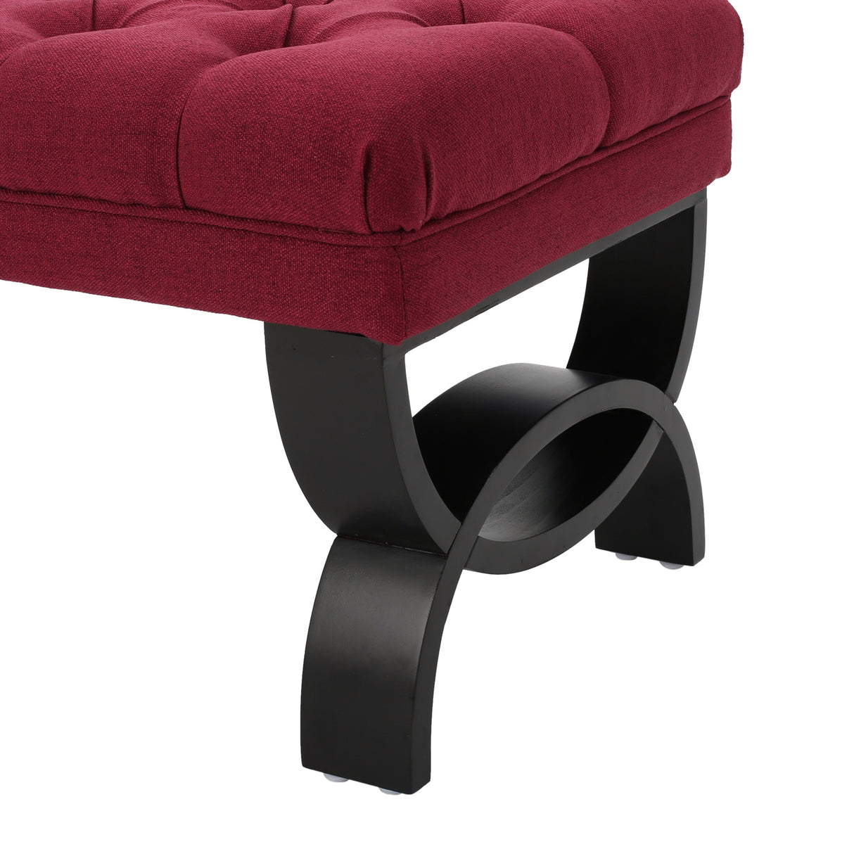 Scarlette Tufted Fabric Ottoman Bench by Christopher Knight Home - 41.00" L x 17.25" W x 16.75" H