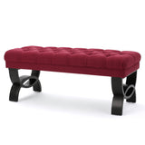 Scarlette Tufted Fabric Ottoman Bench by Christopher Knight Home - 41.00" L x 17.25" W x 16.75" H