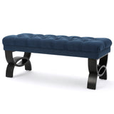 Scarlette Tufted Fabric Ottoman Bench by Christopher Knight Home - 41.00" L x 17.25" W x 16.75" H