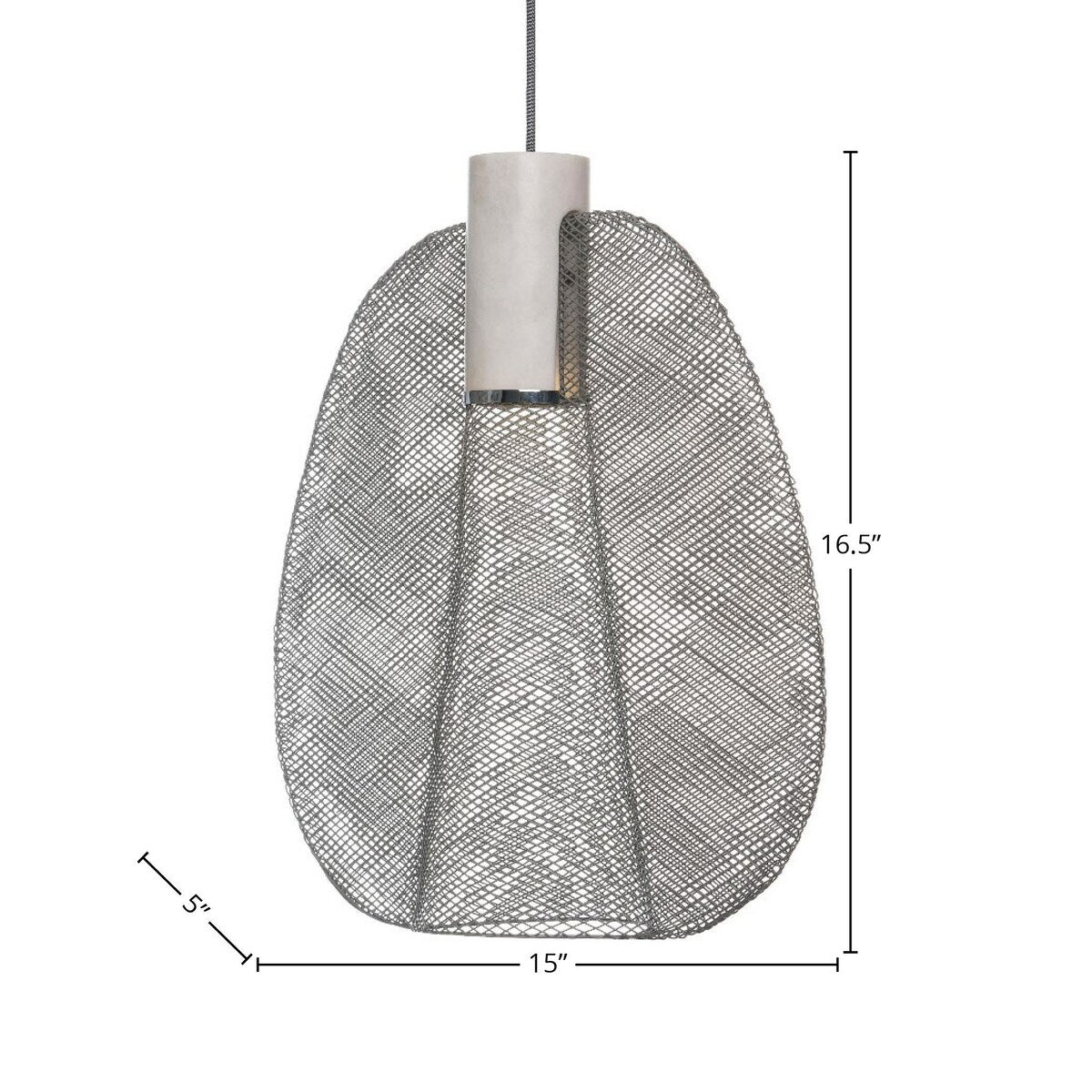 Schema 5-Light Petiole Medium Pendant, Gray - GREY