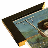 School Garden-VINAPP122843 Framed Print 20"x13.25" by Vintage Apple Collection