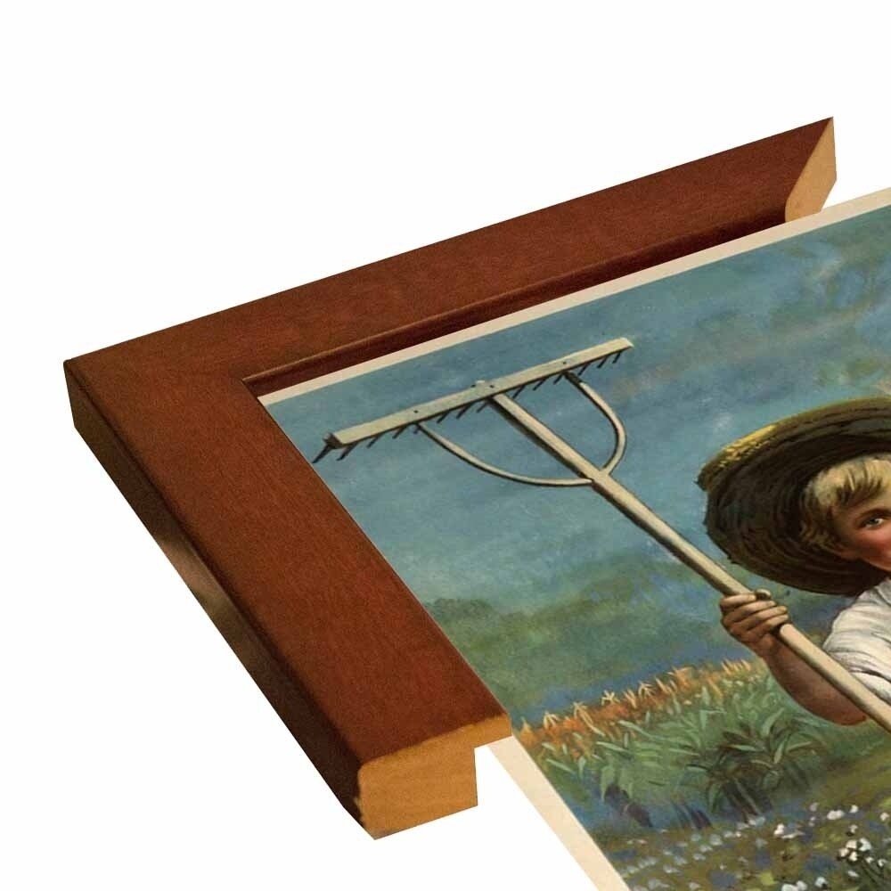 School Garden-VINAPP122843 Framed Print 20"x13.25" by Vintage Apple Collection