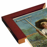 School Garden-VINAPP122843 Framed Print 20"x13.25" by Vintage Apple Collection