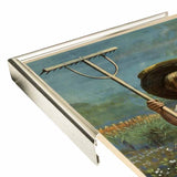 School Garden-VINAPP122843 Framed Print 20"x13.25" by Vintage Apple Collection