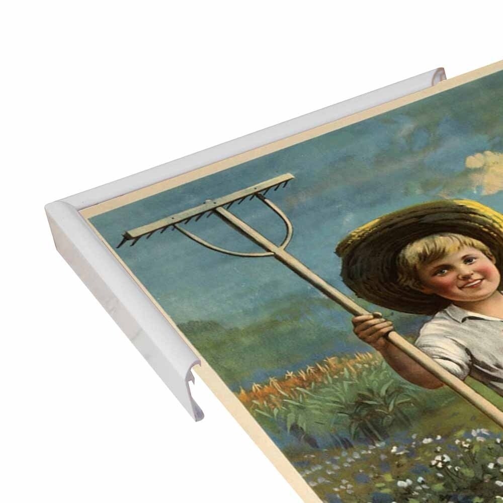 School Garden-VINAPP122843 Framed Print 20"x13.25" by Vintage Apple Collection