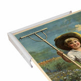 School Garden-VINAPP122843 Framed Print 20"x13.25" by Vintage Apple Collection