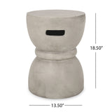 Scorpius Indoor Contemporary Lightweight Concrete Accent Side Table by Christopher Knight Home - 13.50"W x 13.50"D x 18.50"H