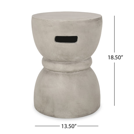 Scorpius Indoor Contemporary Lightweight Concrete Accent Side Table by Christopher Knight Home - 13.50"W x 13.50"D x 18.50"H