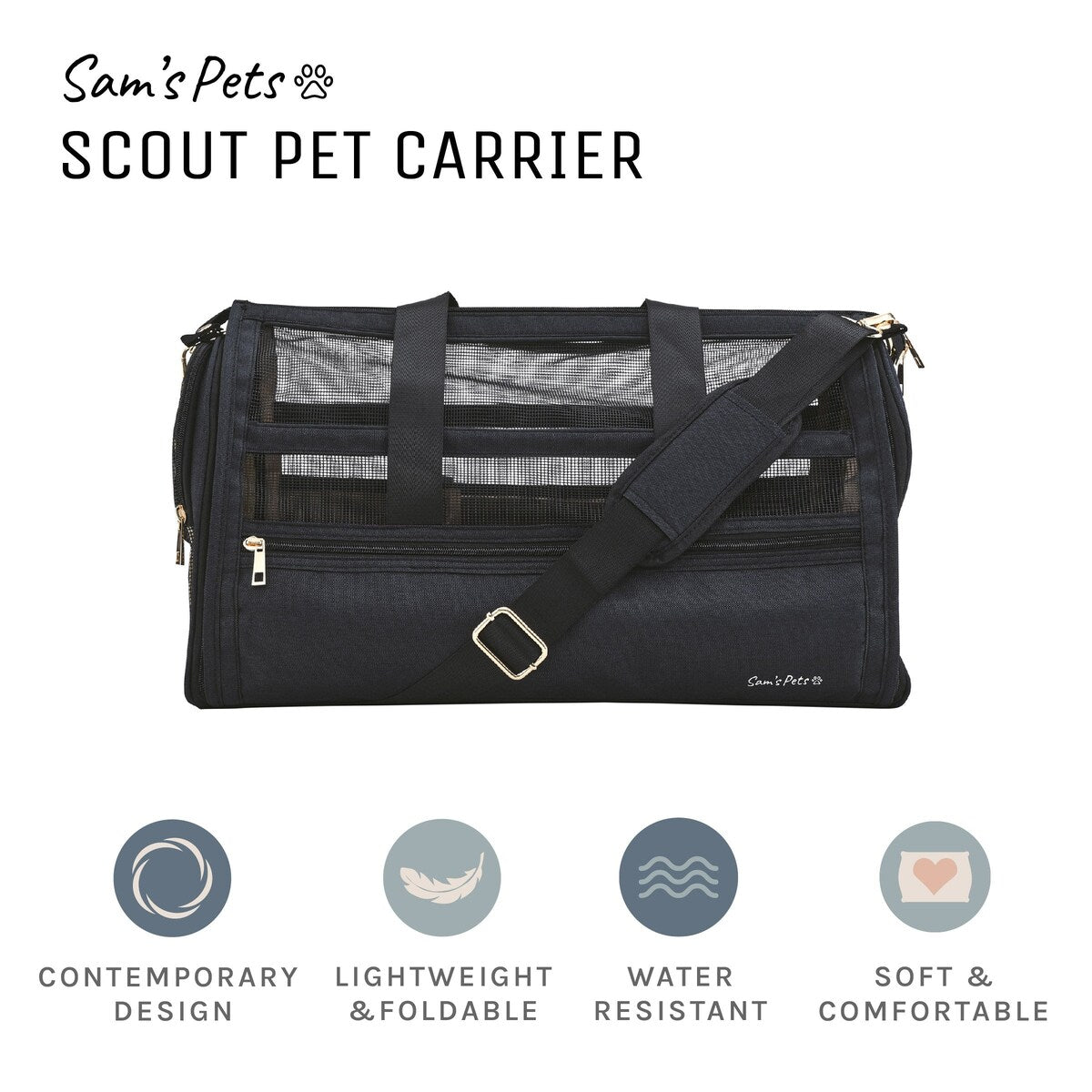 Scout 19'' Dog & Cat Carrier Bag Black - 19