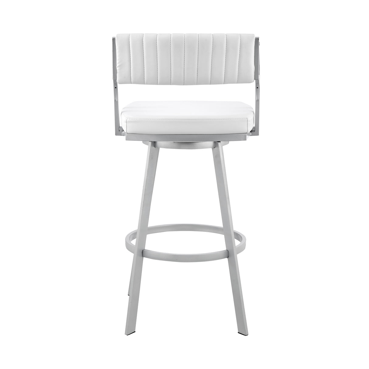 Scranton Faux Leather & Metal Swivel Counter/Bar Stool