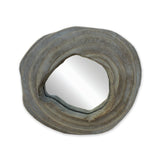 Screen Gems Olive Handmade Wood Sculpture with Mirror