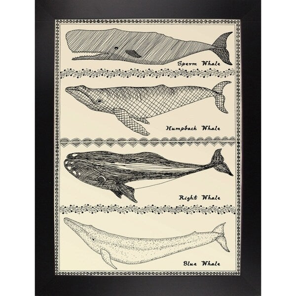 Scrimshaw Whale-WILBAS107035 Framed Print 14.75"x10.75" by Willow Bascom