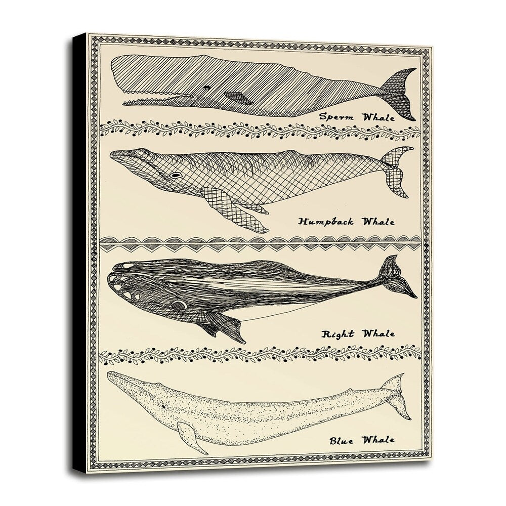 Scrimshaw Whale-WILBAS107035 Framed Print 14.75"x10.75" by Willow Bascom