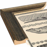 Scrimshaw Whale-WILBAS107035 Framed Print 14.75"x10.75" by Willow Bascom