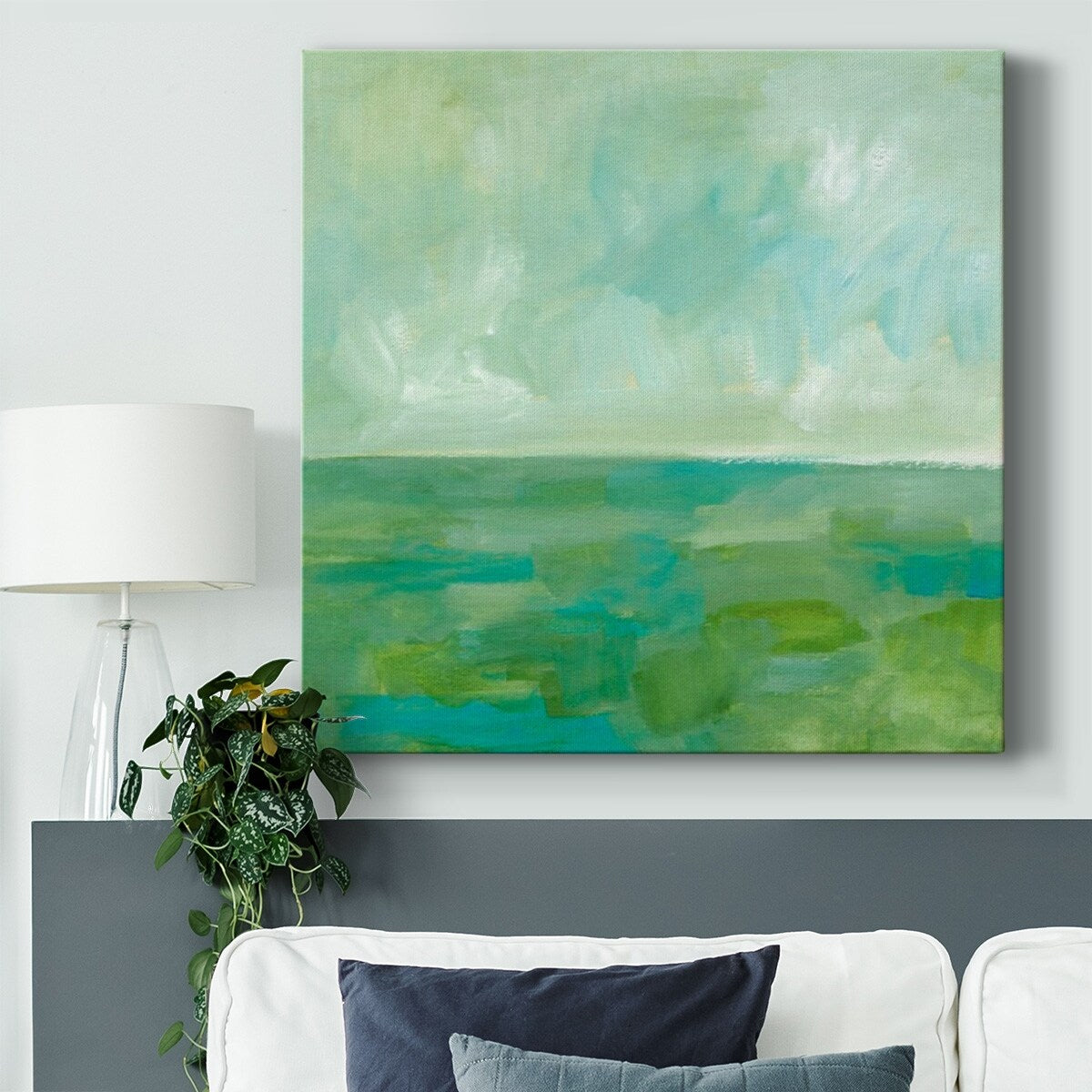 Sea Foam Horizon II-Gallery Wrapped Canvas