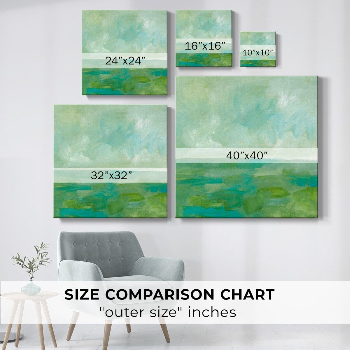 Sea Foam Horizon II-Gallery Wrapped Canvas