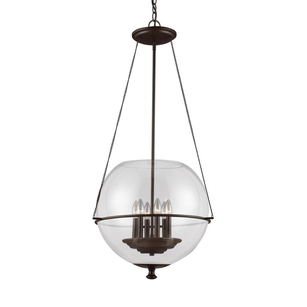 Sea Gull Havenwood 6-light Clear Glass Pendant