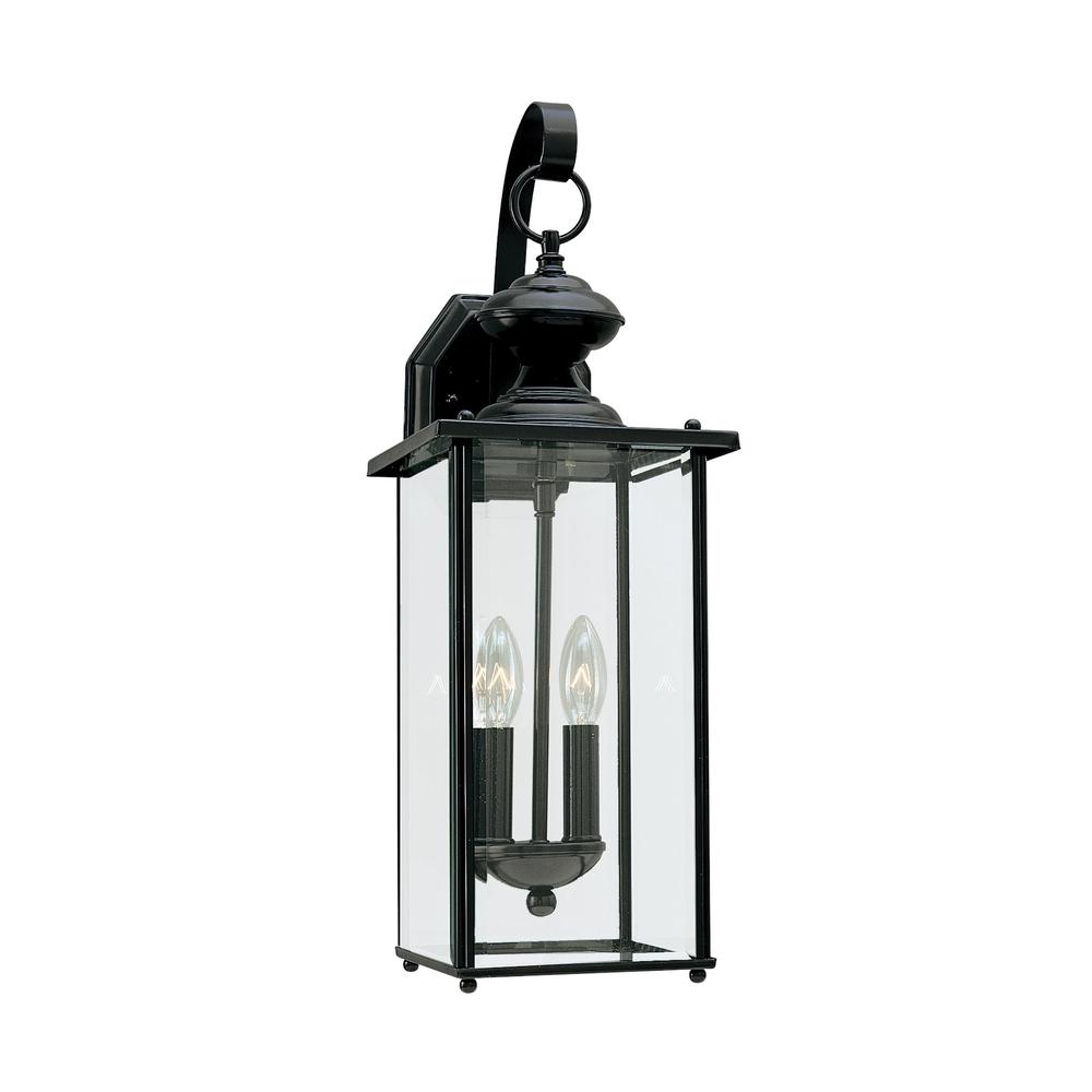 Sea Gull Jamestowne 2 Light Black Outdoor Fixture