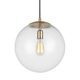 Sea Gull Leo - Hanging Globe Satin Bronze Pendant