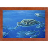 Sea Turtle-WILGOE105407 Framed Print 9"x14" by Wilhelm Goebel