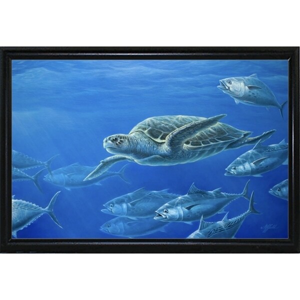 Sea Turtle-WILGOE105407 Framed Print 9"x14" by Wilhelm Goebel