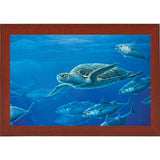 Sea Turtle-WILGOE105407 Framed Print 9"x14" by Wilhelm Goebel