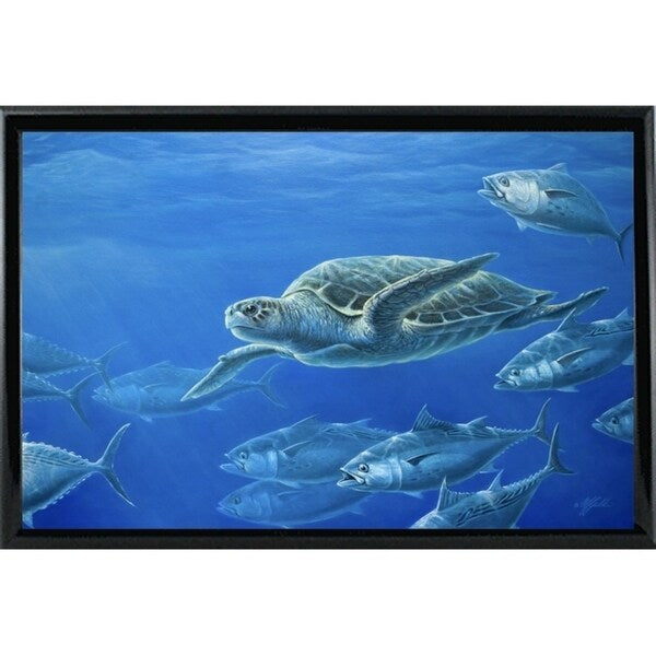 Sea Turtle-WILGOE105407 Framed Print 9"x14" by Wilhelm Goebel