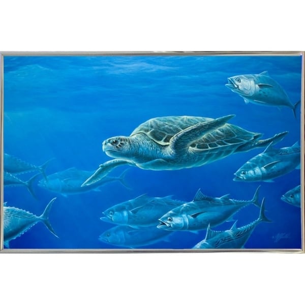 Sea Turtle-WILGOE105407 Framed Print 9"x14" by Wilhelm Goebel