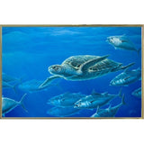 Sea Turtle-WILGOE105407 Framed Print 9"x14" by Wilhelm Goebel