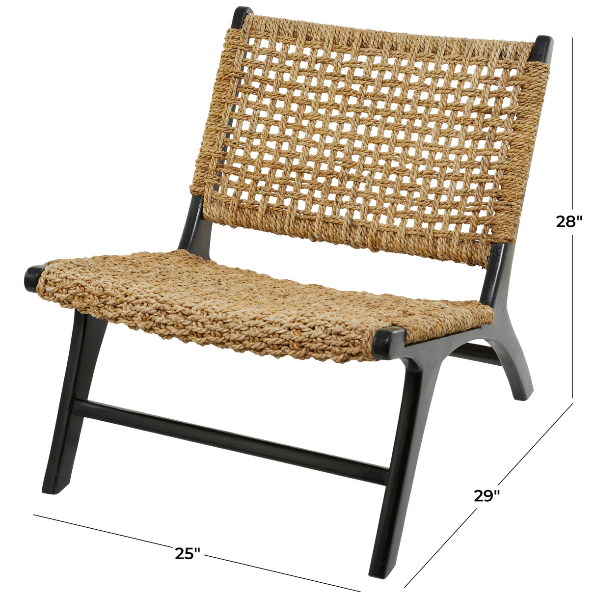 Seagrass Handmade Woven Accent Chair - Brown - Roche River Decor - 29"W x 25"L x 28"H