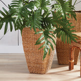 Seagrass Tall Square Planters, Set Of 2