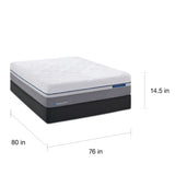 Sealy Posturepedic Hybrid Gold Ultra Plush King-size Mattress Set - Grey/White